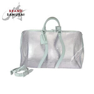 Louis Vuitton Epi Plage Keepall Bandouliere bag clear white vinyl Boston